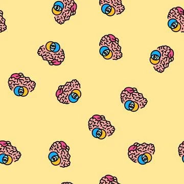 Focus and concentration gauge vector seamless pattern Stock Illustration