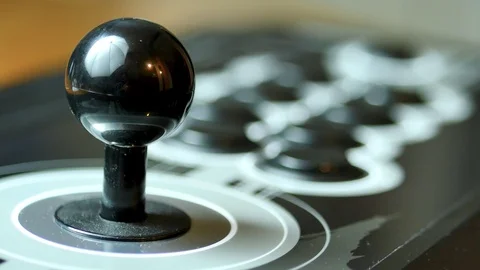 Focus on an arcade stick. Stock Footage 95721883