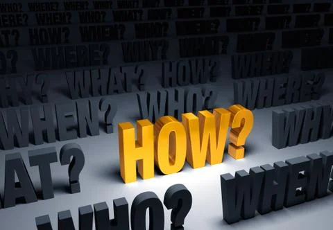 Focus On Asking How? Stock Illustration