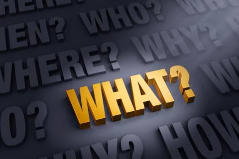 Focus On Asking What? Illustrazione stock