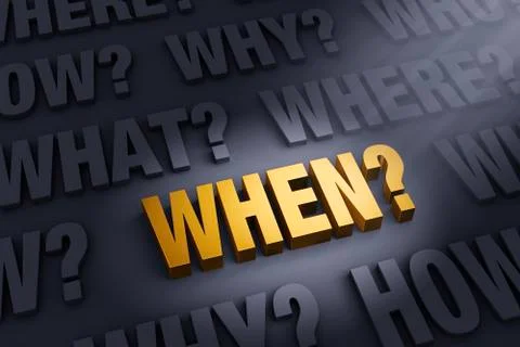 Focus On Asking When Stock Illustration