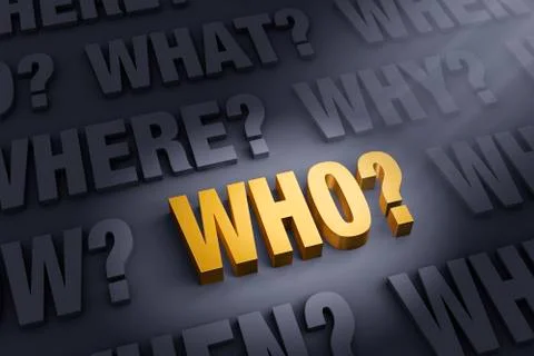 Focus On Asking Who? Stock Illustration