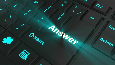 Focus on the blue glowing Answer button Stock Footage 100682047