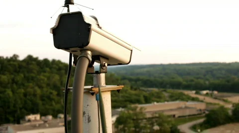 Focus from Camera to building Vídeo Stock 760854