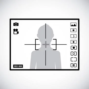 Focus camera design Stock Illustration