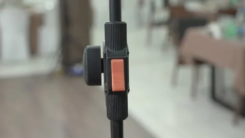Focus on camera equipment in studio during a project setup with soft lighting Video stock 334012719
