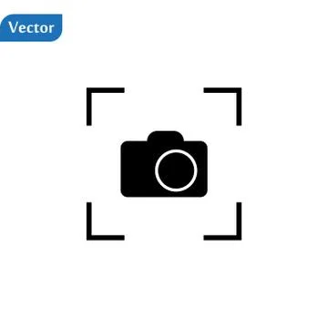 Focus camera icon on white background. Vector eps 10 Illustrazione stock