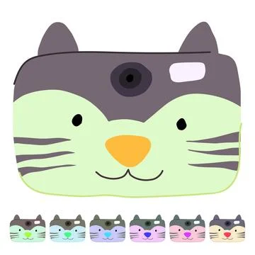 Focus camera toy vector cartoon graphic 스톡 일러스트