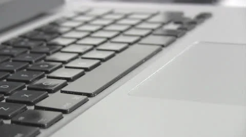 Focus changing over laptop keyboard 库存影片 24579019