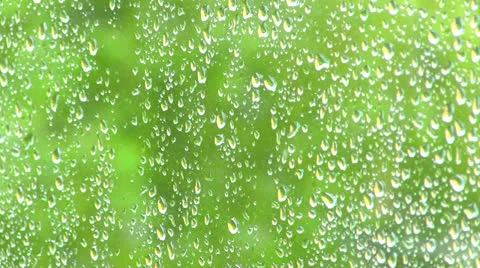 Focus changing on water drops on window glass 库存影片 24683822