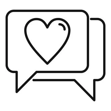 Focus chat icon outline vector. Social trust Stock Illustration