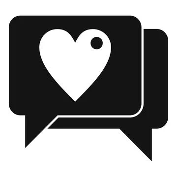 Focus chat icon simple vector. Social trust Stock Illustration