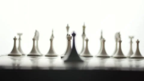 Focus on a chess piece Stock Footage 143188266