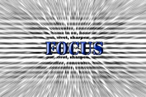 Focus - Chisel text Effect - blue Stock Illustration