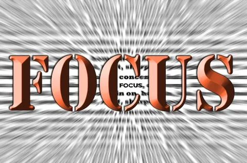 Focus - Chisel text Effect - zoom blur Stock Illustration