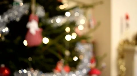 Focus in on Christmas Tree Stock Footage 45355447