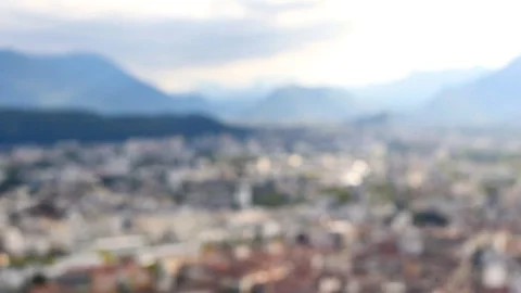 Focus on the city of Grenoble. Stock Footage 96223722