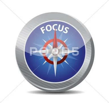 Focus compass guide illustration design Stock Illustration