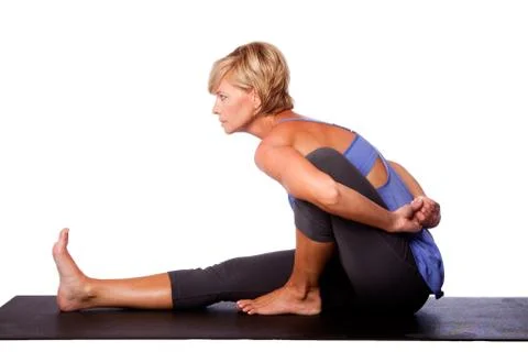 Focus concentration in yoga Foto stock