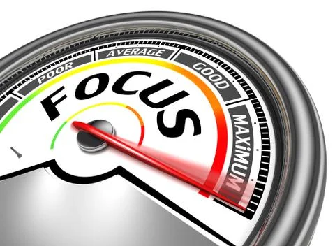 Focus conceptual meter Stock Illustration