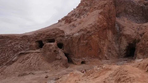Focus On Copper Mine Of The Quebrada del Diablo, San Pedro de Atacama, Chile Stock Footage 106615624