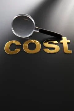 Focus on the cost Stock-Fotos