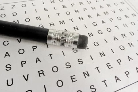 Focus on crossword Foto stock