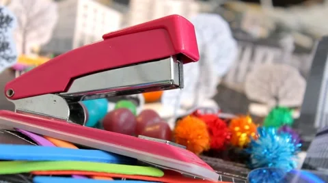 Focus - cut-outs - Stapler 02 Stock Footage 61717322