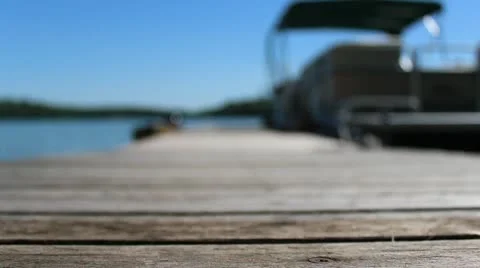 Focus down pier Stock Footage 12338388