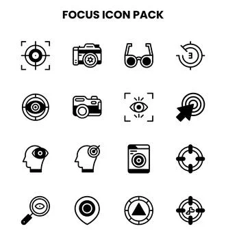 Focus DuoTone Design Icons Pack Stock Illustration