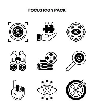 Focus DuoTone UI Icons Pack Stock Illustration