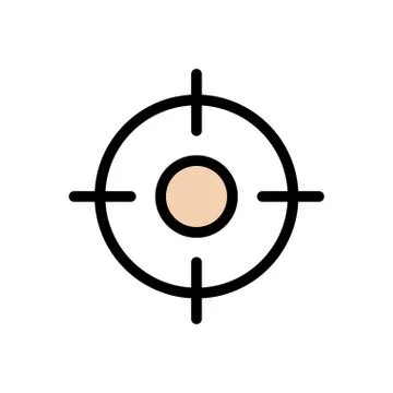 Focus flat color icon Stock Illustration
