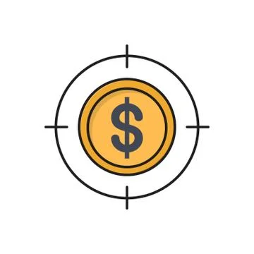 Focus flat color icon Stock Illustration