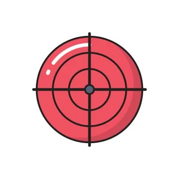 Focus flat color icon Stock Illustration