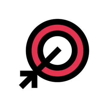 Focus flat color icon Stock Illustration