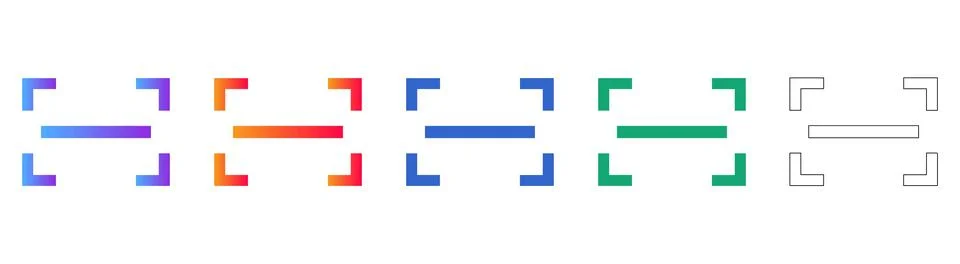 Focus Frame Selection Icon Collection Stock-Illustration