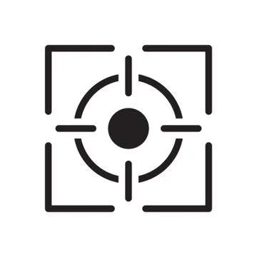 Focus glyph flat icon Stock Illustration