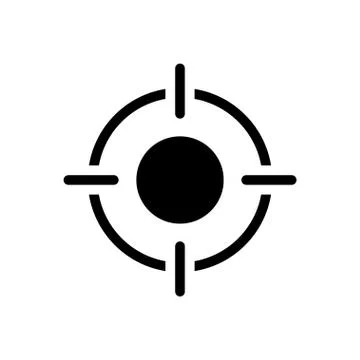 Focus glyph flat icon Stock Illustration