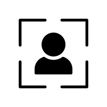 Focus glyph flat icon Stock Illustration