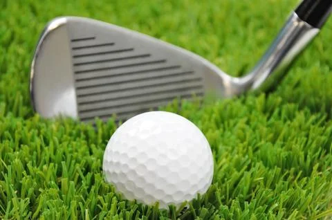 Focus on golf ball 스톡 사진