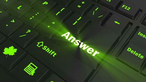 Focus on the green glowing Answer button Stock Footage 100682091