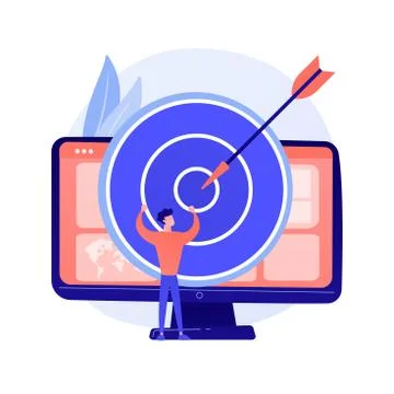 Focus group business research vector concept metaphor. Illustrazione stock