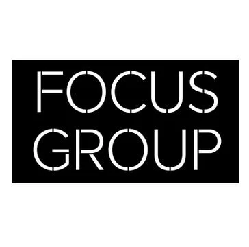 Focus group stamp on white Stock Illustration
