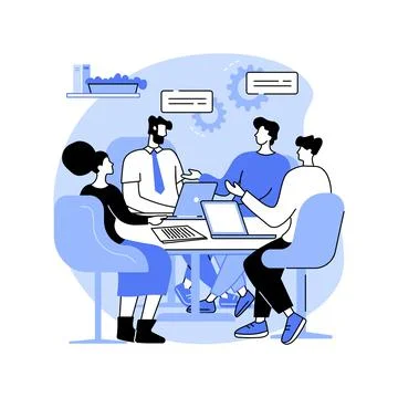 Focus groups isolated cartoon vector illustrations. Illustrazione stock