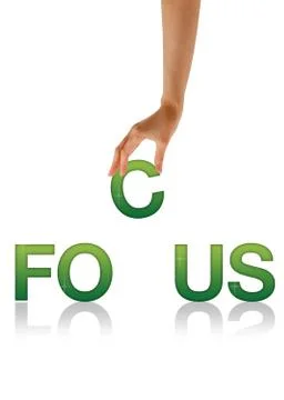 Focus - hand Stock Illustration