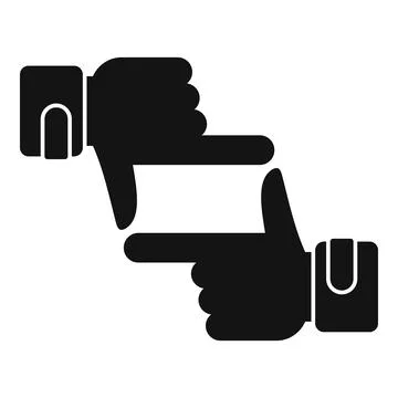 Focus hands icon simple vector. Team customer Stock Illustration