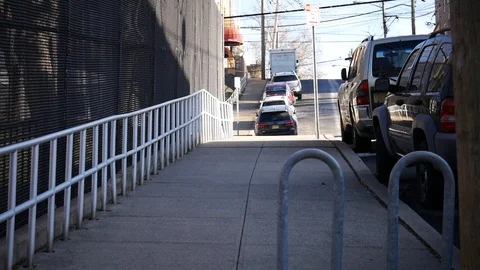 Focus higher level street view Stock Footage 122486851