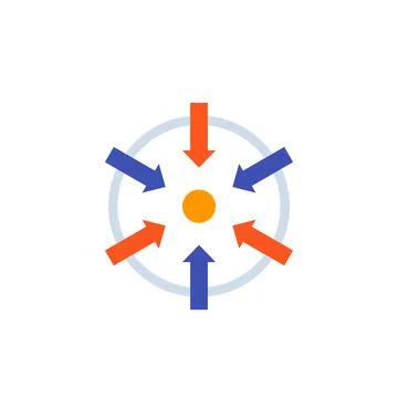 Focus icon in flat style Stock Illustration