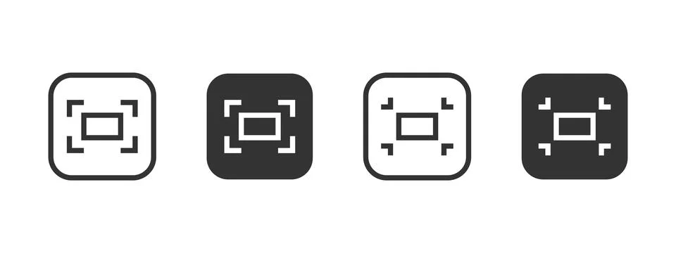 Focus icon. Frame button vector illustration. Used for centering or adjusti.. Stock Illustration