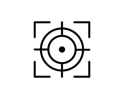Focus icon. high quality filled focus icon on white background. from user int Иллюстрация